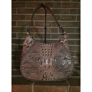 Brahmin Alden Road Collection Kathleen Alden Brown Leather Shoulder Bag
